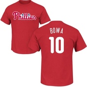 Men's Philadelphia Phillies Larry Bowa ＃10 Roster Name & Number T-Shirt - Red