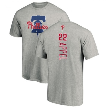 Men's Philadelphia Phillies Mark Appel ＃22 Backer T-Shirt Ash