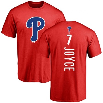 Men's Philadelphia Phillies Matt Joyce ＃7 Backer T-Shirt - Red