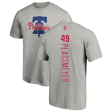 Men's Philadelphia Phillies Michael Plassmeyer ＃49 Backer T-Shirt Ash