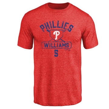 Men's Philadelphia Phillies Nick Williams ＃5 Base Runner T-Shirt - Red