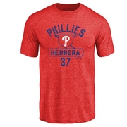 Men's Philadelphia Phillies Odubel Herrera ＃37 Base Runner T-Shirt - Red