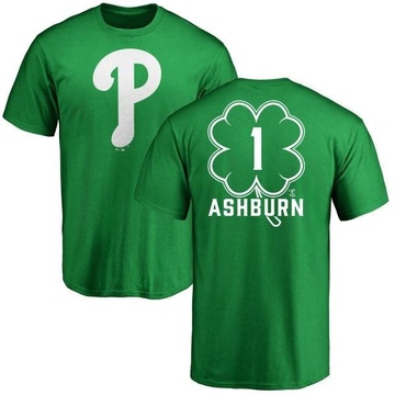 Men's Philadelphia Phillies Richie Ashburn ＃1 Dubliner Name & Number T-Shirt Kelly - Green