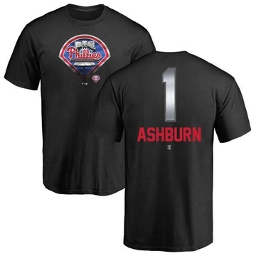 Men's Philadelphia Phillies Richie Ashburn ＃1 Midnight Mascot T-Shirt - Black