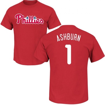 Men's Philadelphia Phillies Richie Ashburn ＃1 Roster Name & Number T-Shirt - Red