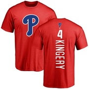 Men's Philadelphia Phillies Scott Kingery ＃4 Backer T-Shirt - Red