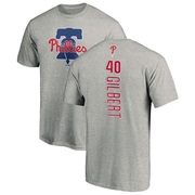 Men's Philadelphia Phillies Tyler Gilbert ＃40 Backer T-Shirt Ash