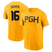 Men's Pittsburgh Pirates Al Oliver ＃16 2023 City Connect Name & Number T-Shirt - Gold