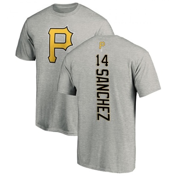 Men's Pittsburgh Pirates Ali Sanchez ＃14 Backer T-Shirt Ash