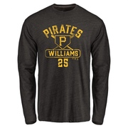 Men's Pittsburgh Pirates Alika Williams ＃25 Base Runner Long Sleeve T-Shirt - Black