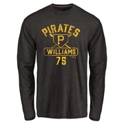 Men's Pittsburgh Pirates Alika Williams ＃75 Base Runner Long Sleeve T-Shirt - Black