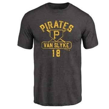 Men's Pittsburgh Pirates Andy Van Slyke ＃18 Base Runner T-Shirt - Black