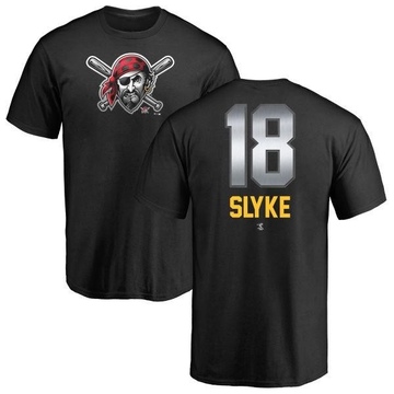 Men's Pittsburgh Pirates Andy Van Slyke ＃18 Midnight Mascot T-Shirt - Black