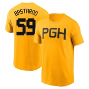 Men's Pittsburgh Pirates Antonio Bastardo ＃59 2023 City Connect Name & Number T-Shirt - Gold