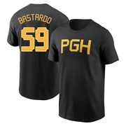 Men's Pittsburgh Pirates Antonio Bastardo ＃59 2023 City Connect Wordmark Name & Number T-Shirt - Black