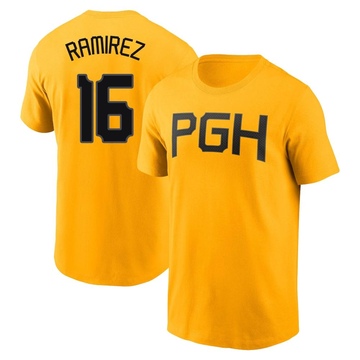 Men's Pittsburgh Pirates Aramis Ramirez ＃16 2023 City Connect Name & Number T-Shirt - Gold