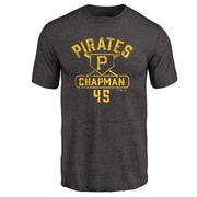 Men's Pittsburgh Pirates Aroldis Chapman ＃45 Base Runner T-Shirt - Black