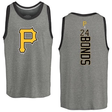 Men's Pittsburgh Pirates Barry Bonds ＃24 Backer Tank Top Ash