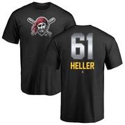 Men's Pittsburgh Pirates Ben Heller ＃61 Midnight Mascot T-Shirt - Black