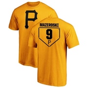 Men's Pittsburgh Pirates Bill Mazeroski ＃9 RBI T-Shirt - Gold