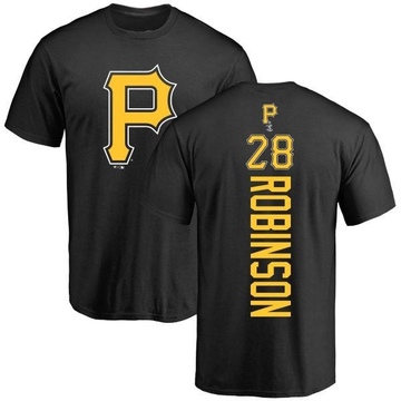 Men's Pittsburgh Pirates Bill Robinson ＃28 Backer T-Shirt - Black