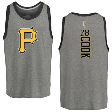 Men's Pittsburgh Pirates Billy Cook ＃28 Backer Tank Top Ash