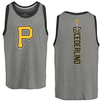 Men's Pittsburgh Pirates Blake Cederlind ＃62 Backer Tank Top Ash