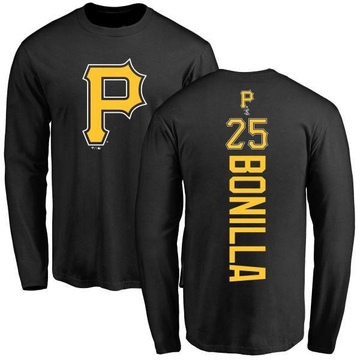 Men's Pittsburgh Pirates Bobby Bonilla ＃25 Backer Long Sleeve T-Shirt - Black