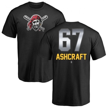 Men's Pittsburgh Pirates Braxton Ashcraft ＃67 Midnight Mascot T-Shirt - Black