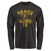 Men's Pittsburgh Pirates Cameron Alldred ＃13 Base Runner Long Sleeve T-Shirt - Black