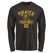 Men's Pittsburgh Pirates Carmen Mlodzinski ＃50 Base Runner Long Sleeve T-Shirt - Black