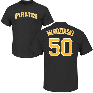 Men's Pittsburgh Pirates Carmen Mlodzinski ＃50 Roster Name & Number T-Shirt - Black