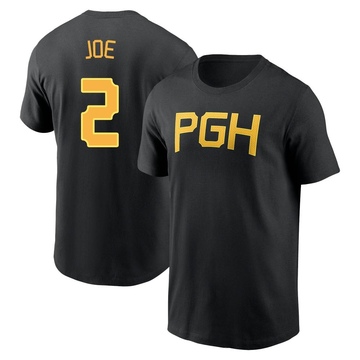 Men's Pittsburgh Pirates Connor Joe ＃2 2023 City Connect Wordmark Name & Number T-Shirt - Black