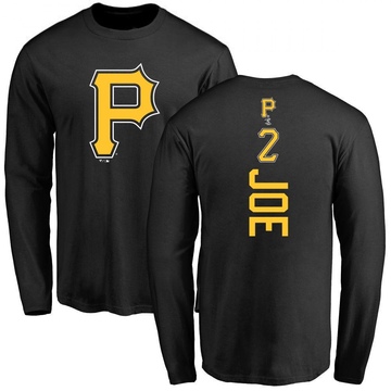 Men's Pittsburgh Pirates Connor Joe ＃2 Backer Long Sleeve T-Shirt - Black