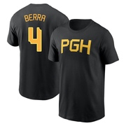 Men's Pittsburgh Pirates Dale Berra ＃4 2023 City Connect Wordmark Name & Number T-Shirt - Black