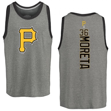 Men's Pittsburgh Pirates Dauri Moreta ＃36 Backer Tank Top Ash