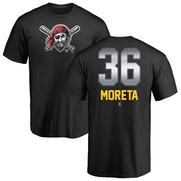 Men's Pittsburgh Pirates Dauri Moreta ＃36 Midnight Mascot T-Shirt - Black