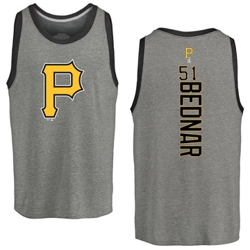 Men's Pittsburgh Pirates David Bednar ＃51 Backer Tank Top Ash