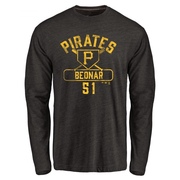 Men's Pittsburgh Pirates David Bednar ＃51 Base Runner Long Sleeve T-Shirt - Black