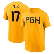 Men's Pittsburgh Pirates Dock Ellis ＃17 2023 City Connect Name & Number T-Shirt - Gold