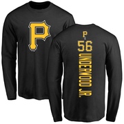 Men's Pittsburgh Pirates Duane Underwood Jr. ＃56 Backer Long Sleeve T-Shirt - Black