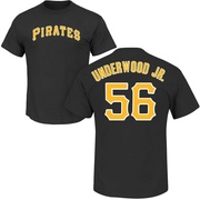 Men's Pittsburgh Pirates Duane Underwood Jr. ＃56 Roster Name & Number T-Shirt - Black