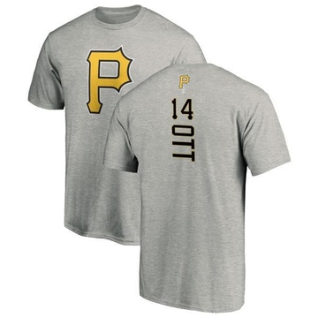 Men's Pittsburgh Pirates Ed Ott ＃14 Backer T-Shirt Ash