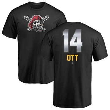 Men's Pittsburgh Pirates Ed Ott ＃14 Midnight Mascot T-Shirt - Black