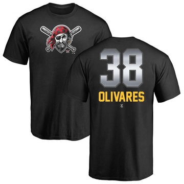 Men's Pittsburgh Pirates Edward Olivares ＃38 Midnight Mascot T-Shirt - Black