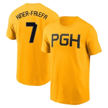 Men's Pittsburgh Pirates Isiah Kiner-Falefa ＃7 2023 City Connect Name & Number T-Shirt - Gold