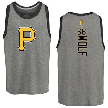 Men's Pittsburgh Pirates Jackson Wolf ＃66 Backer Tank Top Ash