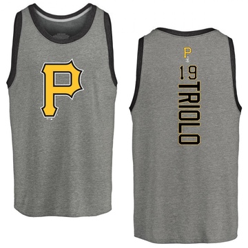 Men's Pittsburgh Pirates Jared Triolo ＃19 Backer Tank Top Ash