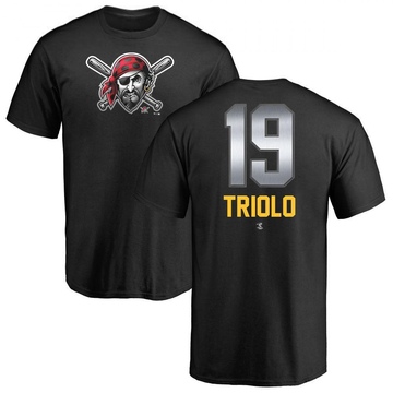 Men's Pittsburgh Pirates Jared Triolo ＃19 Midnight Mascot T-Shirt - Black