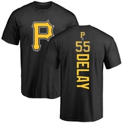 Men's Pittsburgh Pirates Jason Delay ＃55 Backer T-Shirt - Black